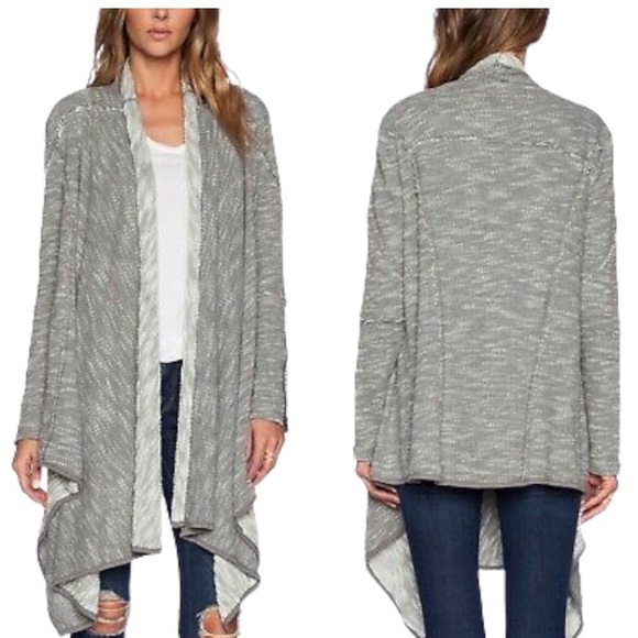 Free People “In the Loop” gray boho cardigan - Picture 3 of 8